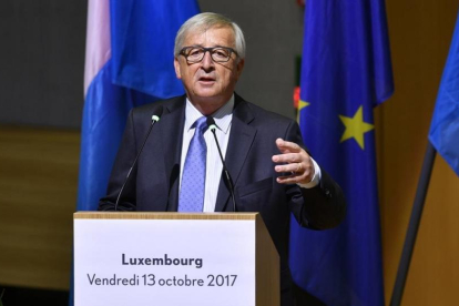 El presidente de la Comisión Europea, Jean-Claude Juncker, este mediodía.