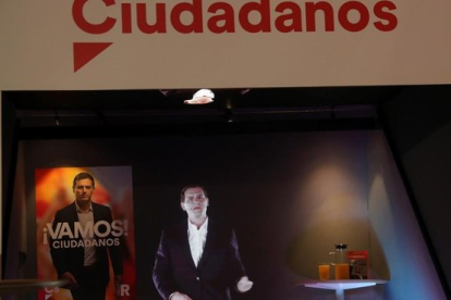 El líder de Ciudadanos, Albert Rivera, en el acto de inicio de campaña en Madrid.