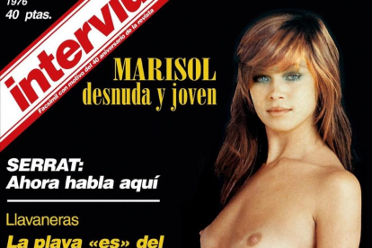 Detalle de la portada de Interviú dedicada a la cantante Marisol.