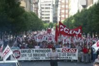 En la imagen, uno de los momentos de la huelga general del 20-J en protesta contra el decretazo