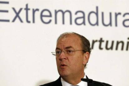 El presidente de Extremadura, José Antonio Monago, en el desayuno informativo que ha ofrecido este lunes en Madrid.