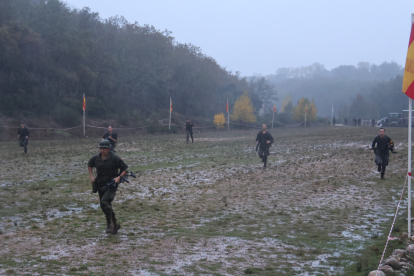 Los ejercicios se desarrollan en el campo de tiro de la base Conde de Gazola. DL