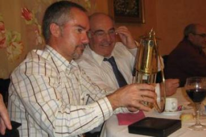Ricardo González Mantero recibió la Lámpara Minera durante la cena de la Brigada de Salvamento