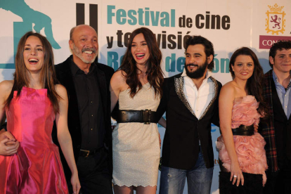 Algunos de los premiados en la segunda edición del Festival de Cine y Televisión Reino de León que se celebró en el año 2011