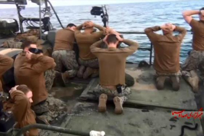 Vídeo de la captura de marines de EEUU en aguas de Irán.