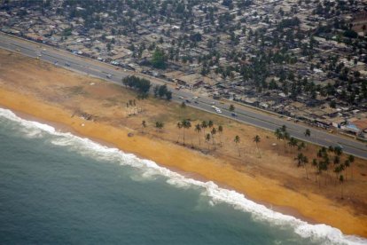 La costa de Abidjan, en Costa de Marfil.