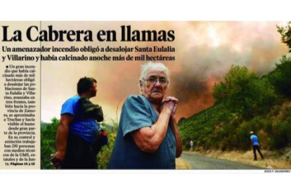 Detalle de la portada del Diario de León del 23 de agosto de 2017. DL