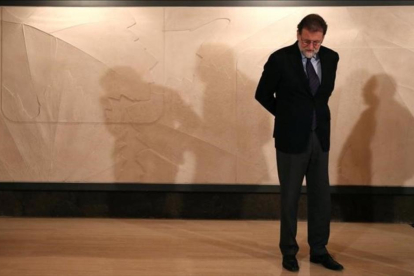 Mariano Rajoy, en la sede de Freixenet