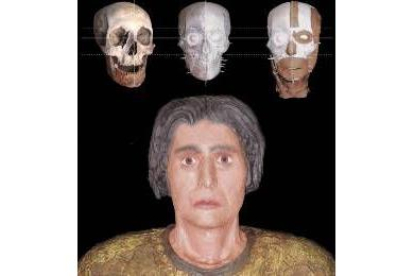 Reconstrucción del rostro del rey Vermudo III que se realizó en 1997 y cuyo paradero se desconoce