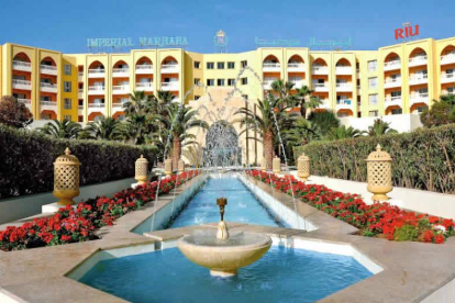 El complejo hotelero Imperial Marhaba, en Susa (Túnez), objeto del atentado que ha tenido lugar hoy en Túnez.