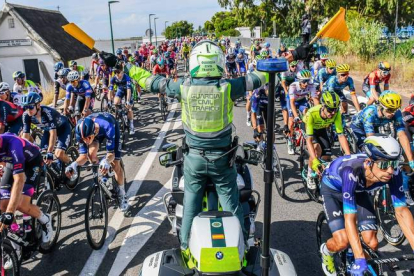 Un momento del día a día de la UMSV en la Vuelta. UMSV