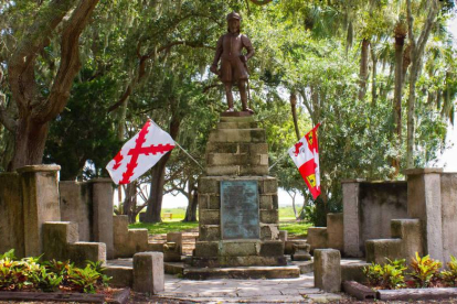 Estatua dedicada al descubridor vallisoletano Ponce de León, explorador de Florida.