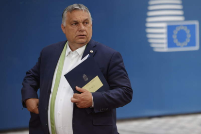 Orban, en una de sus últimas comparecencias. OLIVIER MATTHYS