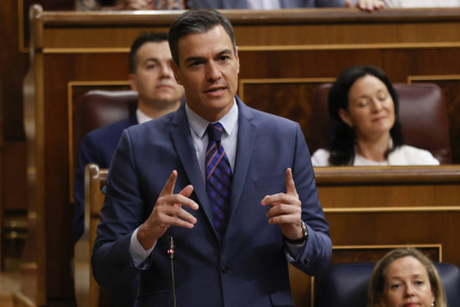 El jefe del Ejecutivo, Pedro Sánchez, interviene en la sesión de control al Gobierno  JUAN CARLOS HIDALGO
