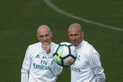 Zidane, en el entrenamiento de Valdebebas