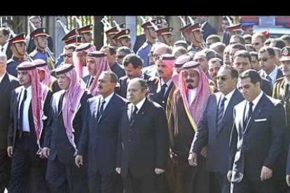 En la mezquita se congregaron decenas de dirigentes y personalidades del mundo entero.