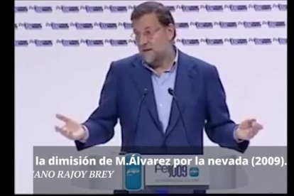 Mariano Rajoy pidió la dimisión de Magdalena Álvarez por la nevada del 2009.
