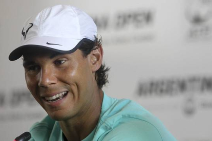 Rafael Nadal, en la rueda de prensa previa al inicio del torneo de Buenos Aires.