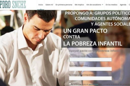 La nueva página web de Pedro Sánchez