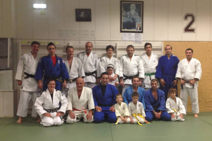 Algunos de los judokas participantes en el entrenamiento ‘Genarín Solidario’