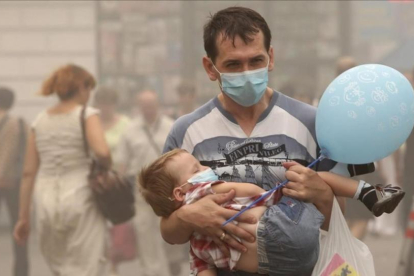 Episodio de contaminación en Moscú.
