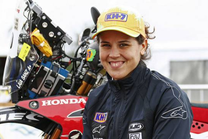 La piloto catalana Laia Sanz, campeona de enduro por cuarta vez consecutiva.
