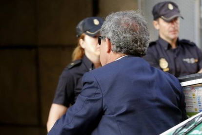 Jordi Pujol Ferrusola, a su llegada a la Audiencia Nacional para declarar ante el juez Pablo Ruz, este lunes.