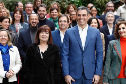 Pedro Sánchez encabeza la Comisión Ejecutiva Federal del PSOE. JAVIER LIZÓN