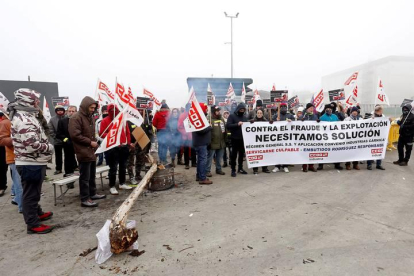 Imagen de una de las concentraciones de los trabajadores de Embutidos Rodríguez