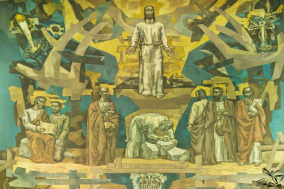 Mural de Vela Zanetti en la Iglesia de Jesús Divino Obrero. DL