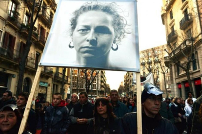 Manifestación celebrada el pasado 2013 para exigir la retirada de las balas de goma y en apoyo a Ester Quintana.