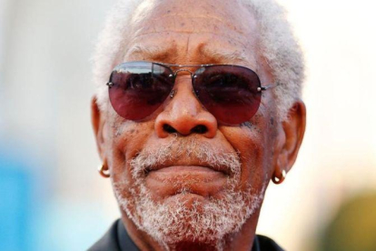 Morgan Freeman posa en el festival de Dauville, donde le rindieron un emotivo homenaje el pasado septiembre.