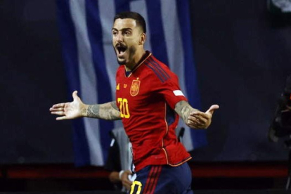 Joselu apenas necesitó unos minutos para mostrar su olfato goleador y meter a España en la final de la Liga de Naciones UEFA. VAN STEEN