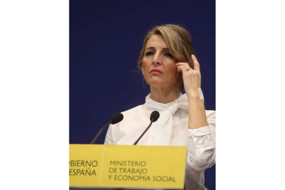 Imagen de la ministra de Trabajo, Yolanda Díaz. KIKO HUESCA