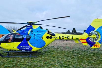 Helicóptero sanitario del Sacyl. 112