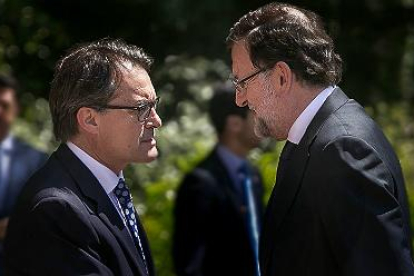 Mas y Rajoy, en mayo del 2015.