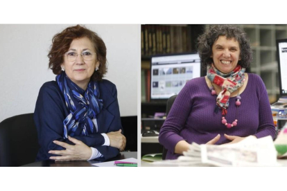 Las periodistas de Diario de León Carmen Tapia y Ana Gaitero. DL