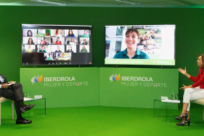 Ignacio Galán, presidente de Iberdrola, en un encuentro digital con deportistas del país. IBERDROLA