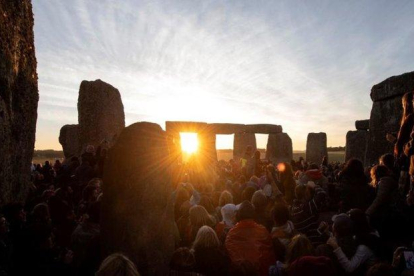 Rituales en Stonehenge, Inglaterra, durante el solsticio de verano.