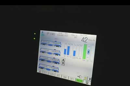 Una de las pantallas informativas de la moderna cabina de mandos.