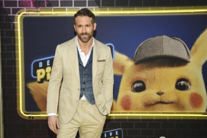 Ryan Reynolds, en la presentación de Pokemon: Detective Pikachu, en Times Square, la semana pasada