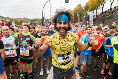 El actor y 'runner' Raúl Gómez, en una de sus carreras en 'Maraton man', programa del canal #0.