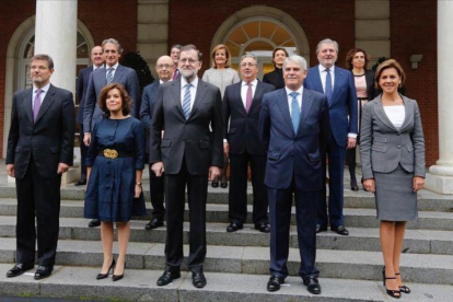 El último gobierno que tuvo Mariano Rajoy antes de sufrir una moción de censura.