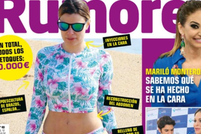 María Lapiedra, en la portada de ‘Rumore’.