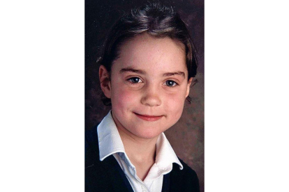 Kate Middleton, en una imagen tomada durante sus años en primaria.