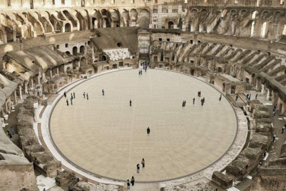 Vista del proyecto aprobado por Italia para devolver al Coliseo de Roma su «arena». EFE