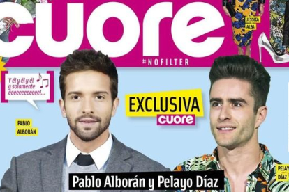 La amistad de Pablo Alborán y Pelayo Díaz, portada de la revista 'Cuore'.