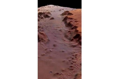 Imagen de la parte sur del cañón Valles Marineris en Marte