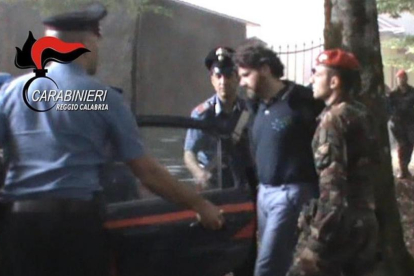Detención el pasado año del jefe de la Ndrangheta, Ernesto Fazzalari, en Calabria.