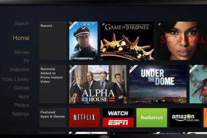Imagen promocional de un televisor con diferentes ofertas de plataformas por ’streaming’.